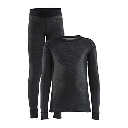 Dětské termoprádlo Craft Core Wool Merino JR grey melange