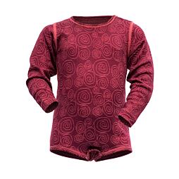 Dětské funkční body s merinem Devold Duo active baby beetroot s dlouhým rukávem