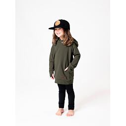 Dětské mikinošaty Drexiss dark khaki