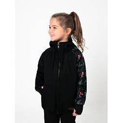 Dětská softshellová bunda Promaledobrodruhy s fleecem black/black