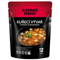 Kuřecí vývar s masem a zeleninou Expres menu 2 porce