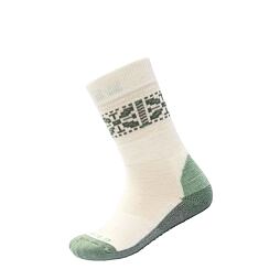 Dětské funkční ponožky s merinem Devold Multi Medium Kid Sock s protiskluzem raw white