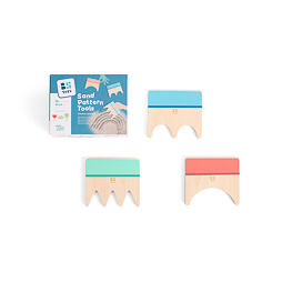 Dřevěné nástroje na písek - tvořte vzory - 3 ks BS Toys Sand Pattern Tools