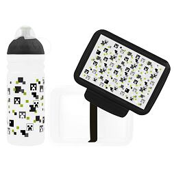 SET ZDRAVÁ LAHEV A ZDRAVÁ SVÁČA svačinový box a lahev 0,7l Pixel head