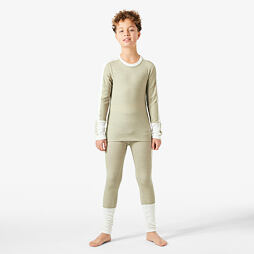 Juniorské termoprádlo Helly Hansen JR LIFA® Merino Midweight set - light lav