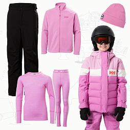 Dětský zimní outfit Helly Hansen pro juniory Diamond - meta pink