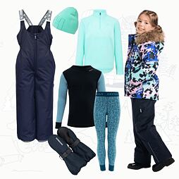 Dětský zimní outfit Huppa Alondra - blue pattern