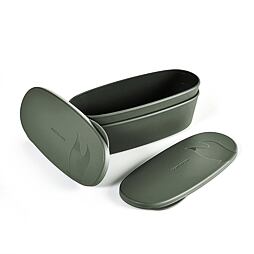 Sada dvou krabiček s víčkem Light my fire SnapBox oval 2-pack sagegreen