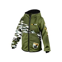 Dětská softshellová bunda Wamu s fleecem Maskáč - khaki