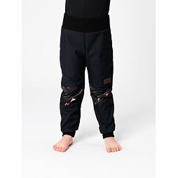 Dětské softshellové kalhoty Drexiss s fleecem black luxury
