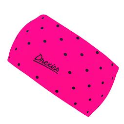 Funkční čelenka dvouvrstvá Drexiss Dot-neon pink - nezateplená