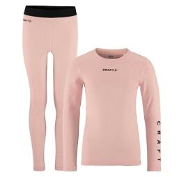 Dětské termoprádlo Craft Core set Warm Baselayer růžové