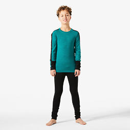 Juniorské termoprádlo Helly Hansen JR LIFA® Merino Midweight set - green