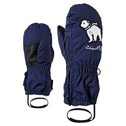 Dětské zimní rukavice Ziener Le ZOO MINIS estate blue - celorozepínací palčáky s poutkem