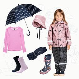 Dětský outfit do deště Didriksons Ocean soft pink