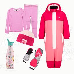 Dětský zimní outfit Ziener Anup - strawberry sorbet