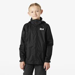 Dětská nepromokavá bunda Helly Hansen Jr Loke - black SBALITELNÁ