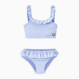Dívčí dvojdílné plavky Coqui Eslim Kids blue stripes