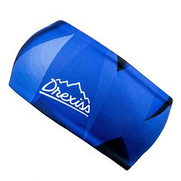 Funkční čelenka dvouvrstvá Drexiss s fleecem Shapes blue black - zateplená