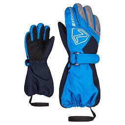 Dětské zimní rukavice Ziener Lauro AS persian blue/dark navy - prstové s poutkem