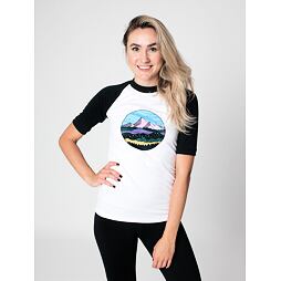 Dámské funkční UV tričko Drexiss CoolMax mountains krátký rukáv