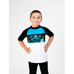 Dětské funkční UV tričko Drexiss CoolMax krátký rukáv Stripe Universe