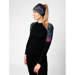 Dámské funkční UV tričko Drexiss CoolMax flowers all grey dlouhý rukáv