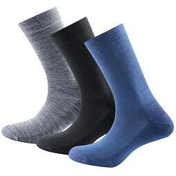 Funkční ponožky s merinem Devold daily medium středně silné indigo mix 3 páry