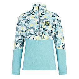 Dětská funkční mikina Ziener Jarps Jr - lime light patchwork print