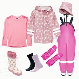 Dětský nepromokavý outfit Playshoes Květiny - růžový