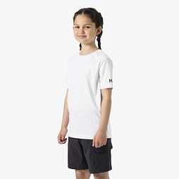 Dětské funkční UV tričko Helly Hansen Jr Tech krátký rukáv - white