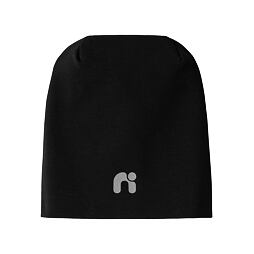 Dětská čepice Name It Moppy beanie s reflexním logem - black