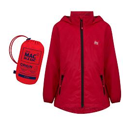 Dětská nepromokavá bunda Mac in a Sac Kid Origin Red - SBALITELNÁ