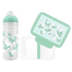 SET ZDRAVÁ LAHEV A ZDRAVÁ SVÁČA svačinový box a lahev 0,7l Butterfly