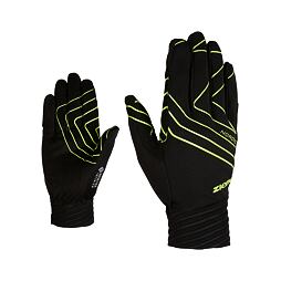 Softshellové rukavice Ziener Ugo GTX INF black lime - prstové