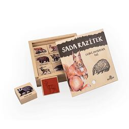 Dřevěná razítka Lesní svět 9 kusů