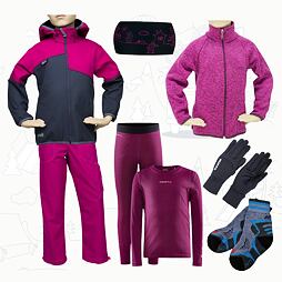 Dětský outfit do přírody i na běžky - růžový