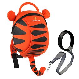 Dětský batoh s bezpečnostním vodítkem LittleLife Recycled tiger 2 l