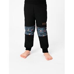 Dětské softshellové kalhoty Promaledobrodruhy bez zateplení black/grey