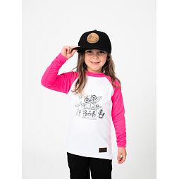 Dětské funkční UV tričko Promaledobrodruhy CoolMax dlouhý rukáv pink