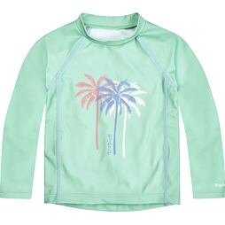 Dětské UV třičko Playshoes Palmy mint - dlouhý rukáv