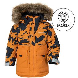 Dětská zimní bunda Didriksons Polarbjornen print burnt glow islands - bazárek