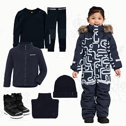 Dětský zimní outfit Didriksons Bjärven - navy