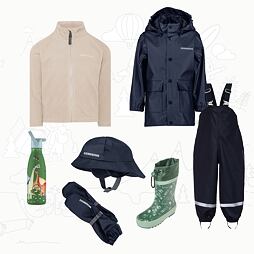 Dětský outfit do deště Didriksons Jojo - navy/green