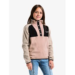 Dětská fleecová mikina Didriksons Yokto 1/2 BTN - vintage pink