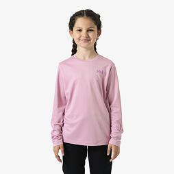 Dětské funkční UV tričko Helly Hansen Jr Tech LS Crew dlouhý rukáv - pink lavender