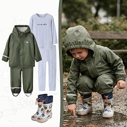 Dětský outfit do deště Name It zelený