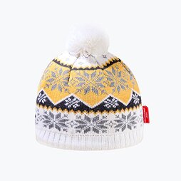 Dětská pletená čepice merino Windstopper Kama BW20 bílá