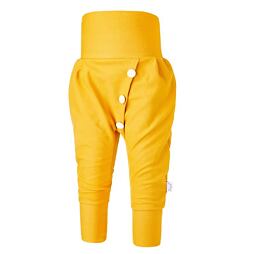 Dětské tepláky harémky s knoflíky Little Angel Jeans oliva