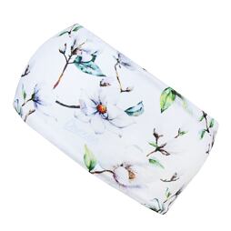 Funkční čelenka dvouvrstvá Drexiss White Flowers - nezateplená
